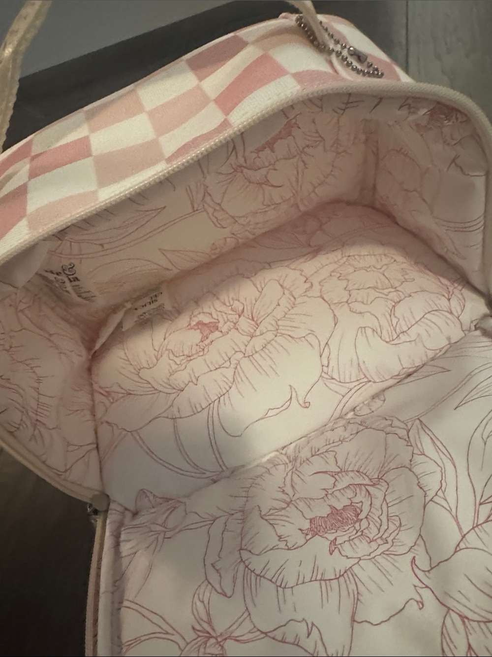 Ollie & Olivia Pink Checkered Lunch Bag - Picture 3 of 5